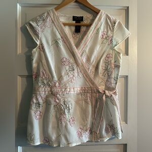 ⭐️ 3/$10 Axcess Cream Wrap Tie Top